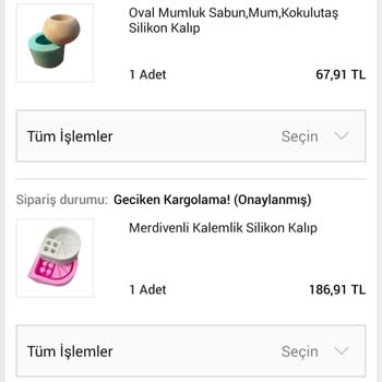 N11 İptal Olan Sipariş