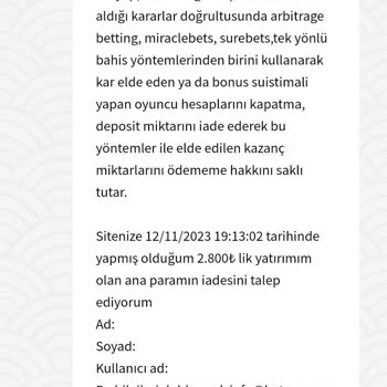 Betyap Para Ödemesi Yapmıyor