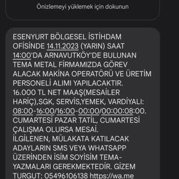 İBB - İstanbul Büyükşehir Belediyesi İstanbul Bio İş İlanları SMS İptali