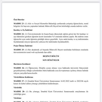 Kent Üniversitesi Kardeş İndirimimi Uygulanmıyor