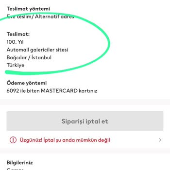 H&M İletişim Faciası Ve Teslim Edilemeyip İptal Edilemeyen Sipariş