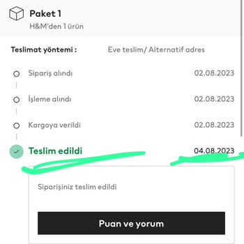 H&M İletişim Faciası Ve Teslim Edilemeyip İptal Edilemeyen Sipariş