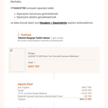 Trendyol Philips Kahve Makinesi Hüsranı