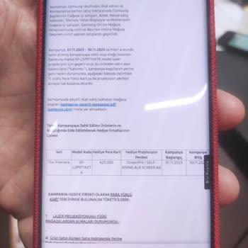 Samsung Kampanya Dahili Hediyemi Vermiyor