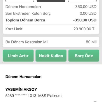 Garanti Bankası Kredi Kartı Bakiyesi Banka Sorumsuzluğu
