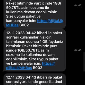 Turkcell Tarife Paket Aşımı