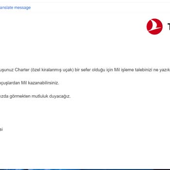 THY - Eksik Mil İşleme