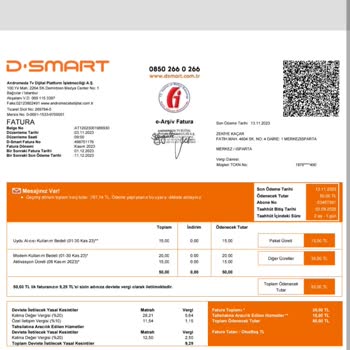 D-Smart Abonelik Ve Faturalandırma