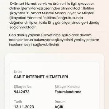 D-Smart Abonelik Ve Faturalandırma