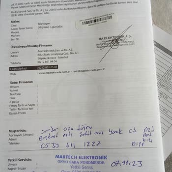 Nordmende Tv Ekran Panelde Açıklık Var