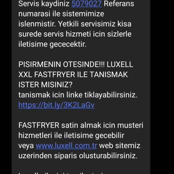 Luxell Ürünün Arıza Giderilmemesi