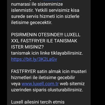 Luxell Ürünün Arıza Giderilmemesi