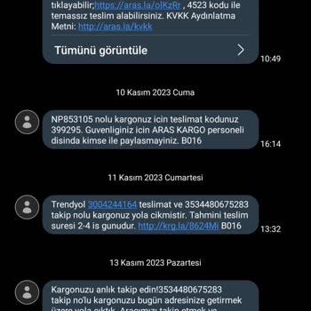 Aras Kargo Kargo Teslimim Belirtilen Günde Yapılmadı