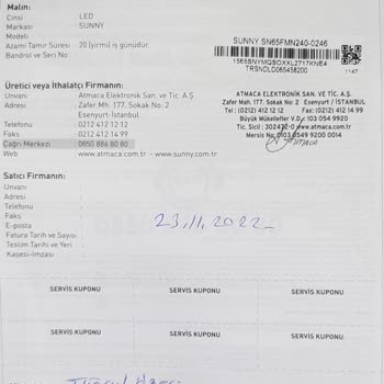 Sunny Televizyon Işık Sızması