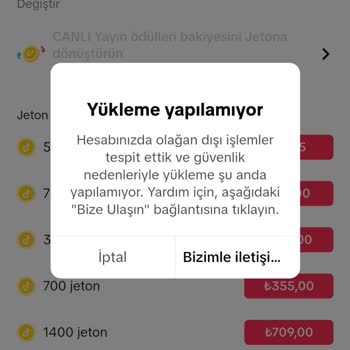 Jeton Yükleyemiyorum Bu Kadar