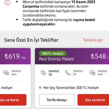 Vodafone Tarife Değişikliği Ücretleri Çok Yüksek!