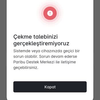 Paribu Para Çekemiyorum