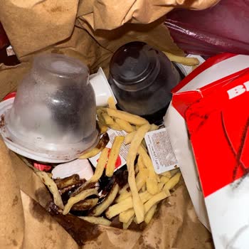 Yemek Sepeti- Libadiye Bulgurlu Burger King Çöp Yemek
