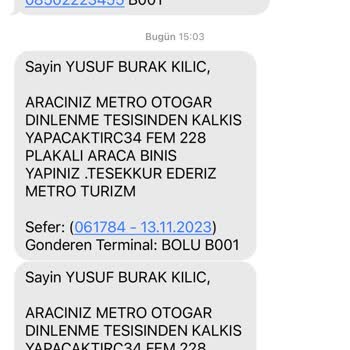 Metro Turizm Pişmanlıktır Karşınızda Muhatap Olmayan Bir Firma