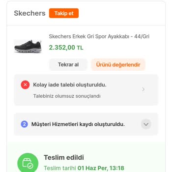 Hepsiburada'dan Alınan Skechers Marka Spor Ayakkabının Şekli Bozuldu!