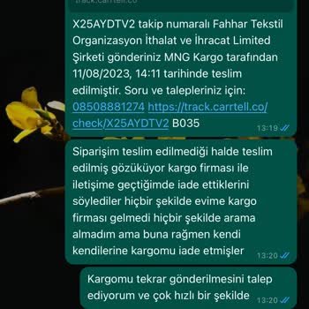 Fahhar Design Fahhar.com Ve MNG Kargo Sorumsuzluğu