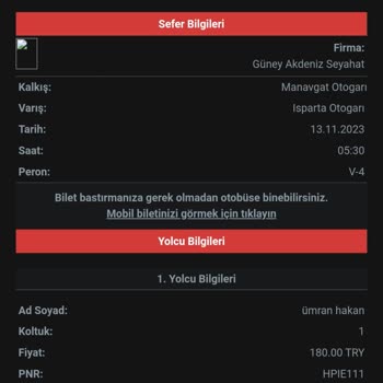 Güney Akdeniz Seyahat Otogardan Saatini Beklemeden Çıkması