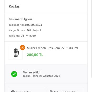 Koçtaş Teslim Edilmeyen Ve Para İadesi Yapılmayan Ürün