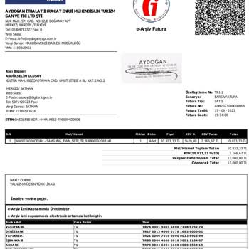 Samsung Çamaşır Makinesi Arıza