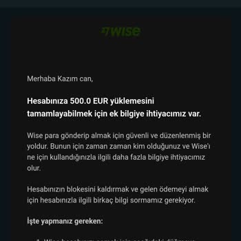 Wise Hesap Doğrulaması Sorunu Ve Transferlerin Ulaşmaması