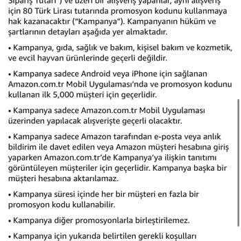 Amazon Promosyon Kodu Kullanılmıyor