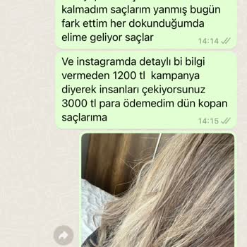 Beyaz Köşk Coiffeur (Ersin Pekdemir) Kusurlu Hizmet Ve Ücret İadesi!