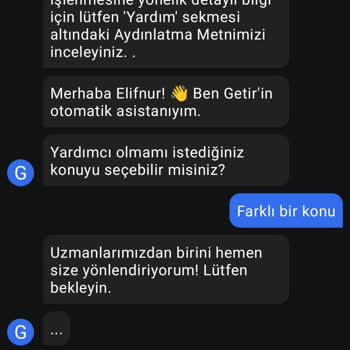 Getir Müşteri Hizmetlerine Bağlanmıyor
