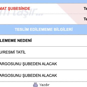 Aras Kargo Afor Şubesi Sorumsuzluğu