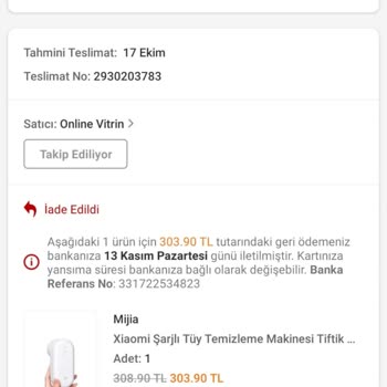 Trendyol Ürün Teslim Edilememesi