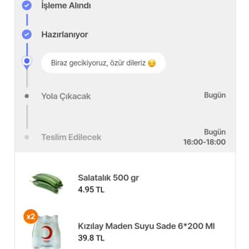 Hepsiburada Market Teslim Edilmeyen Sipariş
