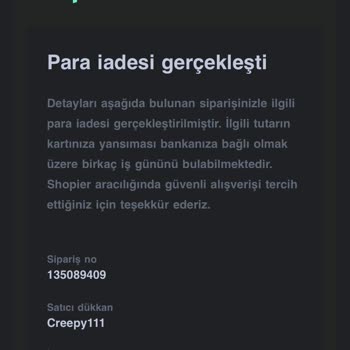 Shopier Para İadesi Sorunu