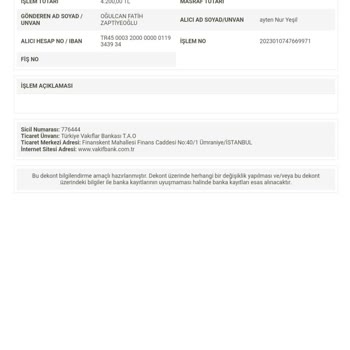 VakıfBank Fast Ödeme İptali