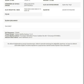 VakıfBank Fast Ödeme İptali