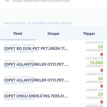 Aygaz Mobil Uygulaması Puanlarım Gözükmüyor