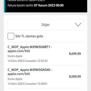Vodafone Bilgim Olmadan Kesilen Fatura