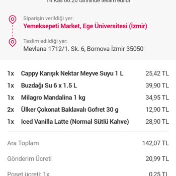 Yemeksepeti Yanlış Gelen Sipariş İhmalsizliği