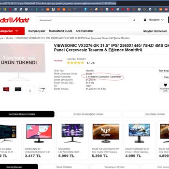 Media Markt 3 Yıl Garanti İle Sattıkları Ürüne, Pardon Garantisi 2 Yılmış Diyorlar