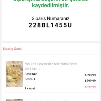 Pembiş Homewear Siparişimi İptal Etmek İstedim İadem Yapılmıyor