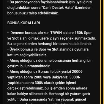 Trwin Deneme Bonusu Saçmalığı