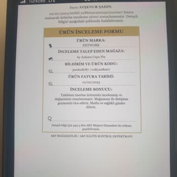 Network Ayakkabı Garanti Sorunu