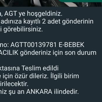 AGT Kurye (aynigunteslim.com) Ban Noktası Kargo Teslim Olmadı
