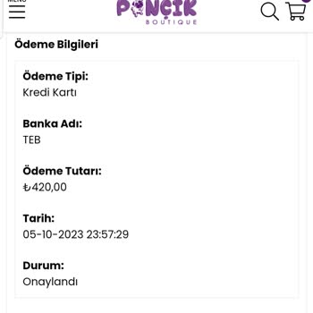 Butik Ponçik (ponçik Boutique) 39 Gündür Kargomu Teslim Etmedi