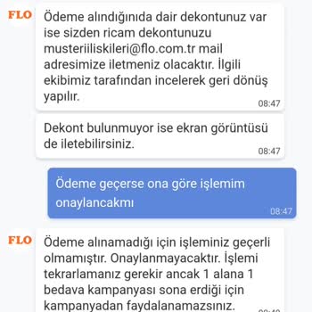FLO Ayakkabı FLO Ödeme Yaptım Halde Yardımcı Olmuyor.