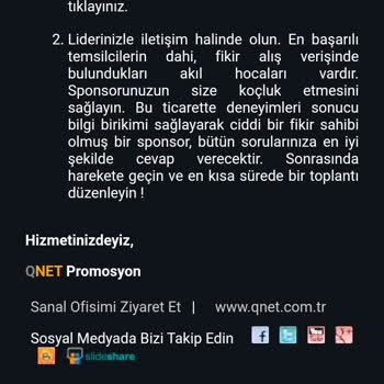 QNET Promosyon İade Talebinde Bulundum