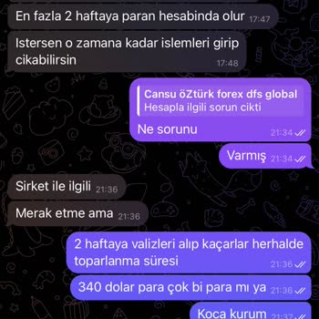 Dfs Global Market Yatırım İşlemlerinde Yaşanan Mağduriyet